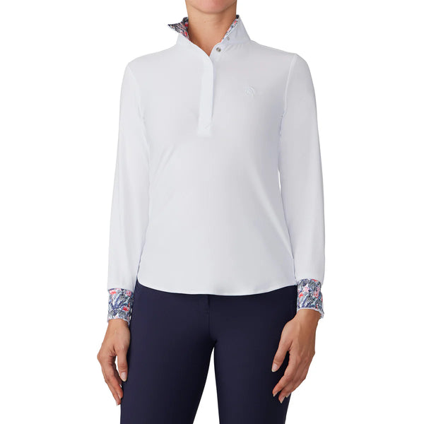 Ovation Jorden DX Show Shirt LS White/Zebra