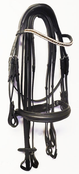 Italian Leather Weymouth Dressage Bridle-CLEARANCE