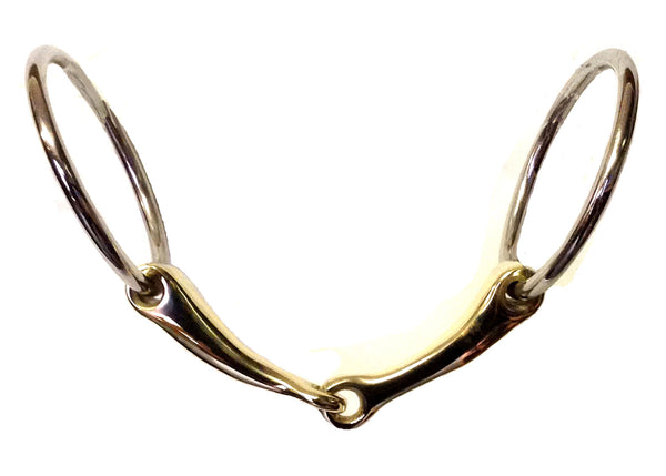 Classic 16 mm Curved Mouth Single Joint Loose Ring Snaffle-CLEARANCE