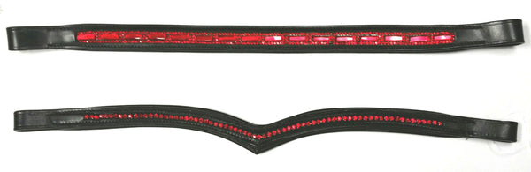 Classic Brow Bands-Red Crystals