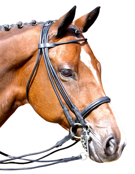 HKM Round Sewn Weymouth Bridle Cob Size - CLEARANCE