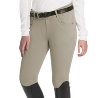 Ovation Child's Soft Flex Zip Front Suede Knee Patch Breech