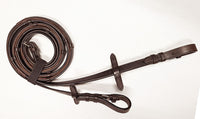 Classic Rubber Lined Leather Reins with Hand Stops