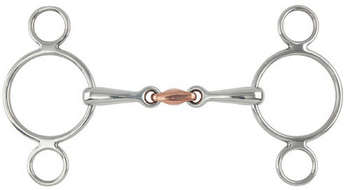2 Ring Copper Oval French Link Gag