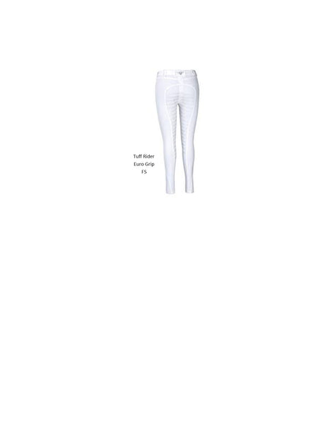 Tuff Rider White Euro Grip Ladies Size 34 - Clearance